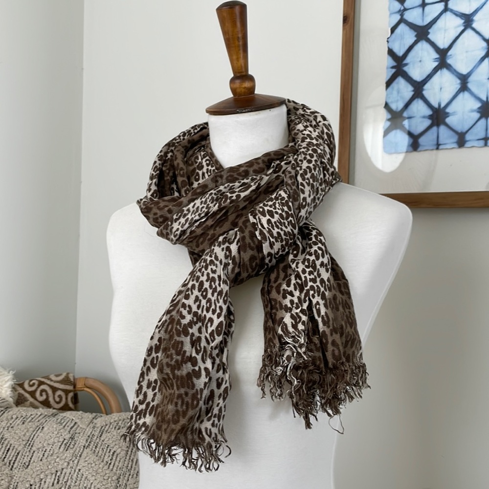 BCBG Leopard Print Scarf